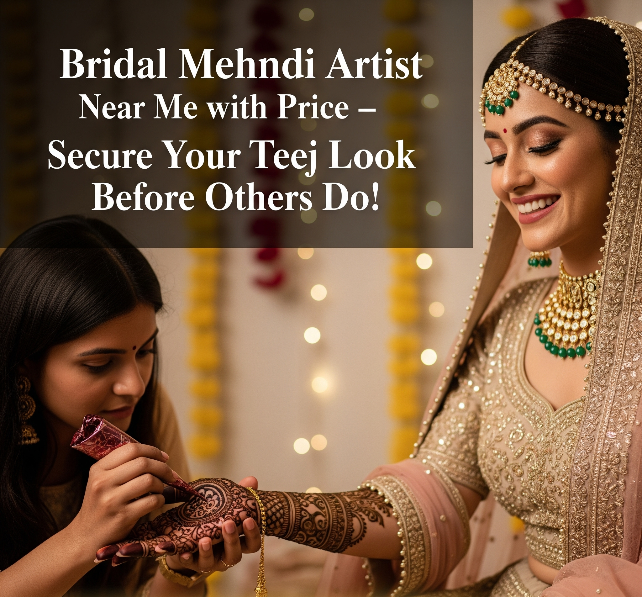 Bridal Mehndi Artist Near Me with Price – Secure Your Teej Look Before Others Do!